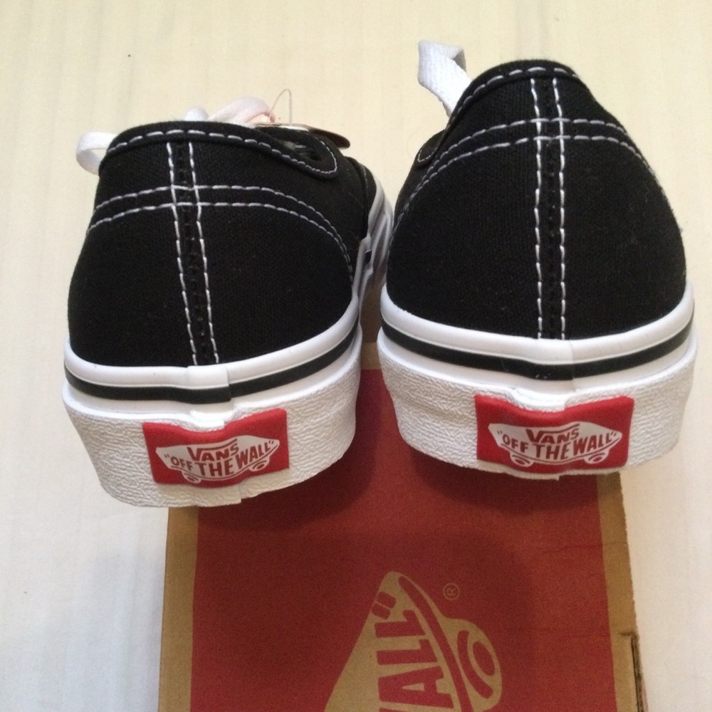 Vans Authentic Classic Black Canvas Tennis Shoes VN000EE3BLK Womens 5.5 - Picture 7 of 9